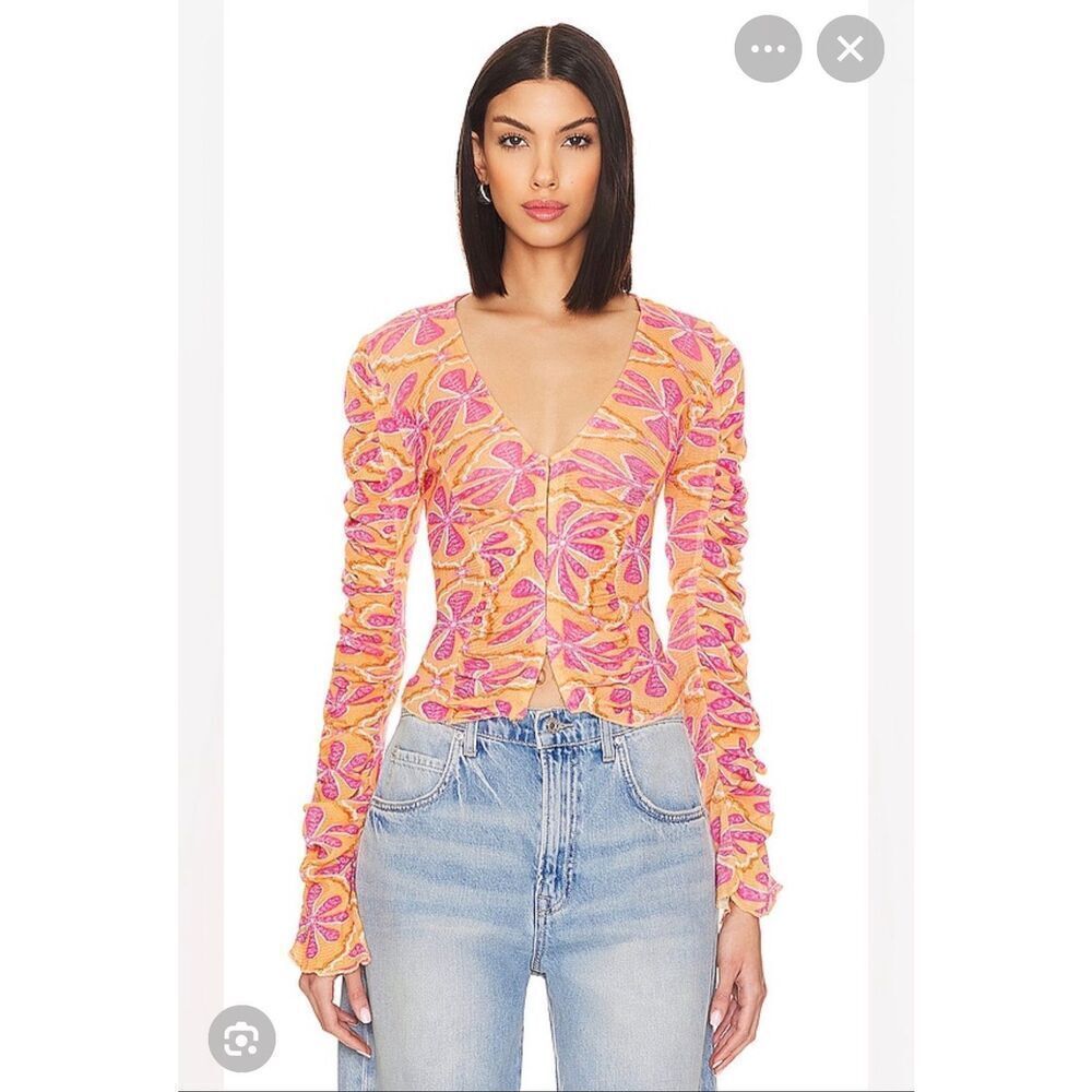 Free People Rusched Top